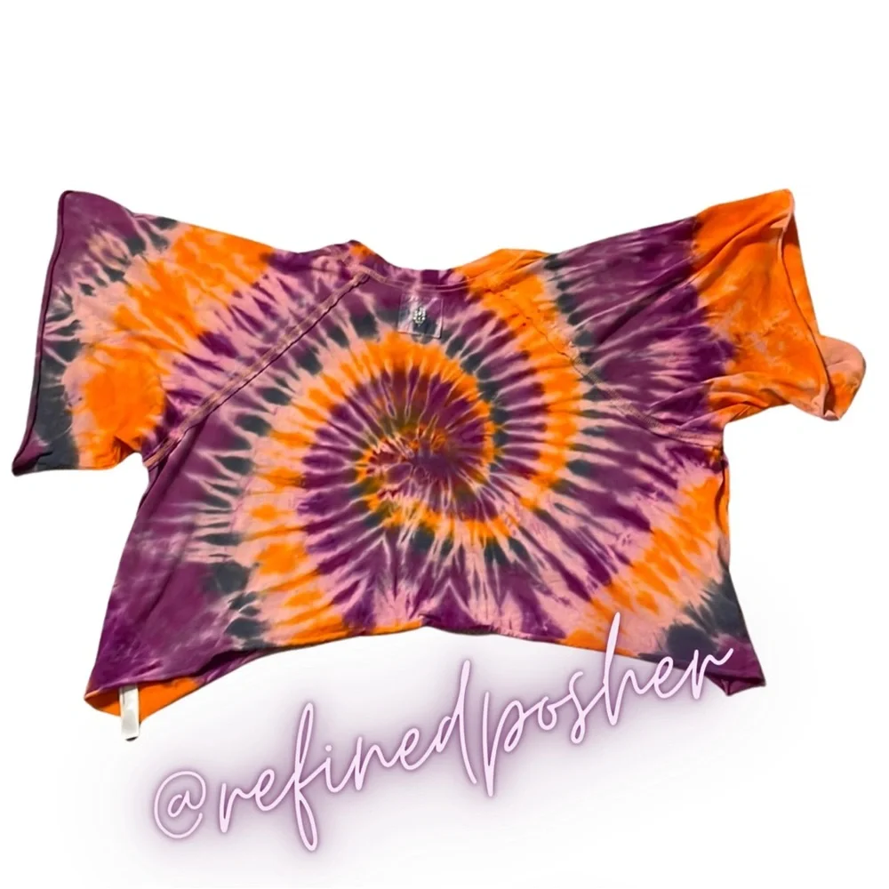 Free People Movement Victory Tee size Small NEW Melon Tie Dye - Picture 5 of 6